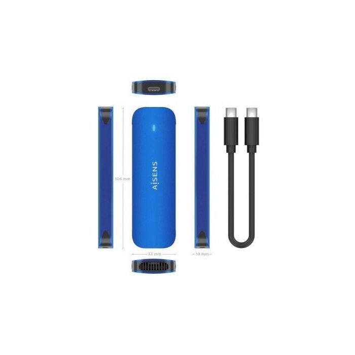AISENS - CAJA EXTERNA M.2 (NGFF) ASM2-026BLU NVMe A USB3.2 GEN2, AZUL 3 AISENS - CAJA EXTERNA M.2 (NGFF) ASM2-026BLU NVMe A USB3.2 GEN2, AZUL 3