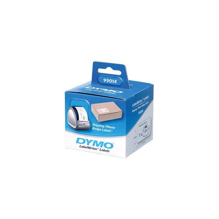 Dymo Etiquetas De Transferencia Termica Label Writer 99014, Negro Sobre Blanco De 54x101 mm A X L. Etiquetas Grandes De Identificación-Envío. Rollo De 220 Ud