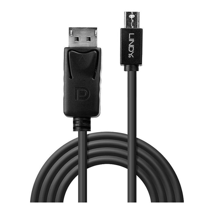 Lindy Cable Mini DisplayPort Macho a DisplayPort Macho de 2m, Negro Lindy Cable Mini DisplayPort Macho a DisplayPort Macho de 2m, Negro