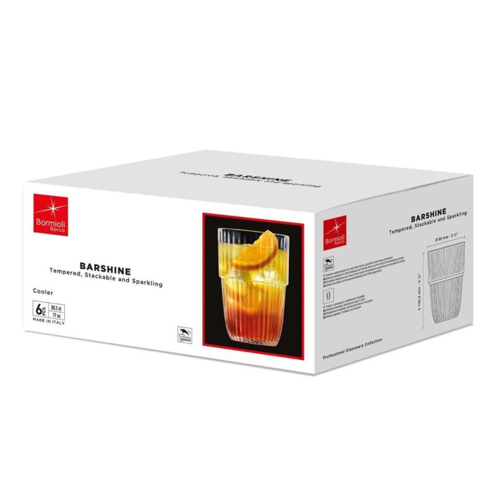 Cajas 6 Vasos Altos Vidrio Barshine Bormioli Rocco 50 cL 2 Cajas 6 Vasos Altos Vidrio Barshine Bormioli Rocco 50 cL 2