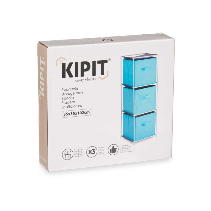 Estanteria 3 Cajones Tnt Azul Kipit 32X7CM (6 Unidades) 2 Estanteria 3 Cajones Tnt Azul Kipit 32X7CM (6 Unidades) 2