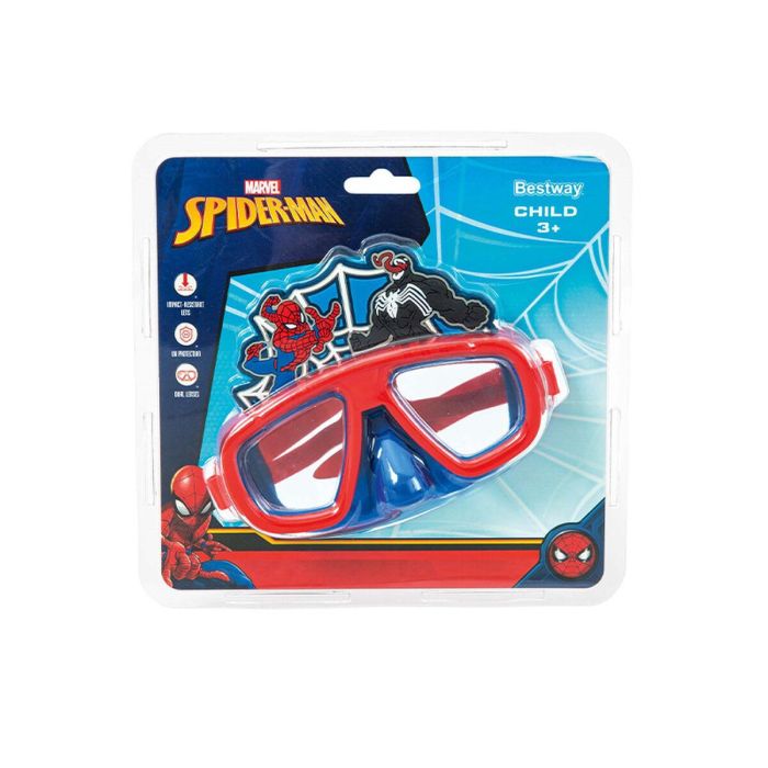 Bestway Mascara Infantil Correa Silicona Spiderman +3 Años Playa y Piscina 98023 3
