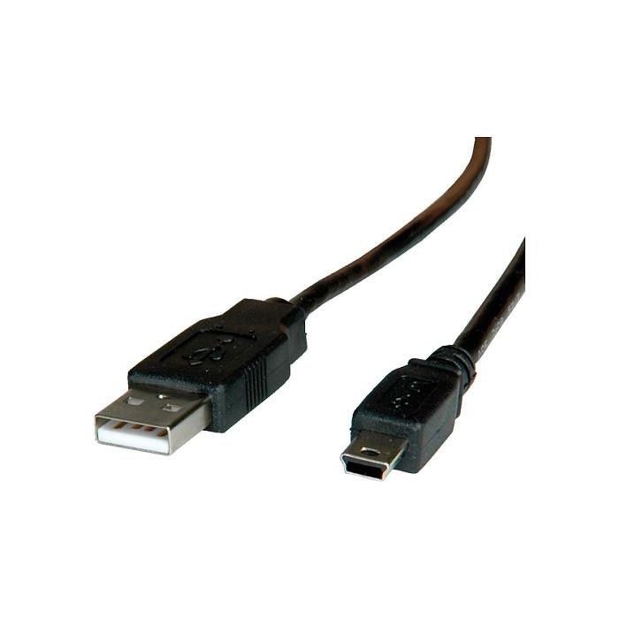 ROLINE 11.02.8708 Cable USB 2.0 de Mini-USB B a USB A Macho/Macho Negro 0.8m 0 ROLINE 11.02.8708 Cable USB 2.0 de Mini-USB B a USB A Macho/Macho Negro 0.8m 0