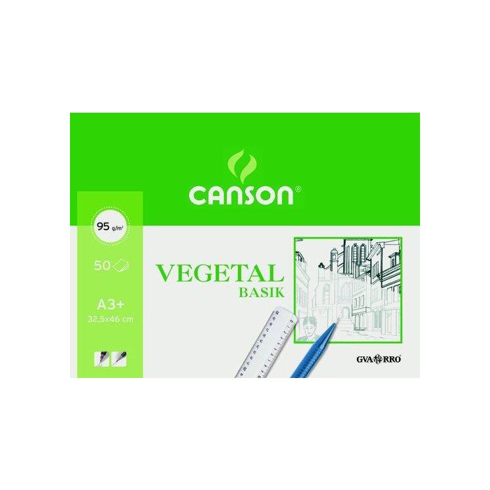 Bloc De Dibujo Guarro-Canson Basik Vegetal Encolado A3+ 95G 50H 10 unidades