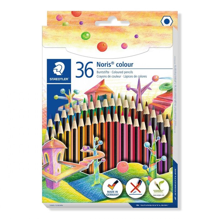 Staedtler Lápices De Colores Noris Colour Wopex Ecológico Estuche 36 Unidades 1 Staedtler Lápices De Colores Noris Colour Wopex Ecológico Estuche 36 Unidades 1