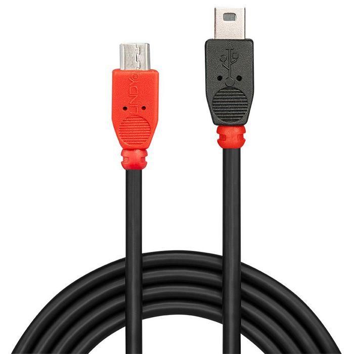 Cable Micro USB LINDY 31717 50 cm Rojo/Negro 1 Cable Micro USB LINDY 31717 50 cm Rojo/Negro 1
