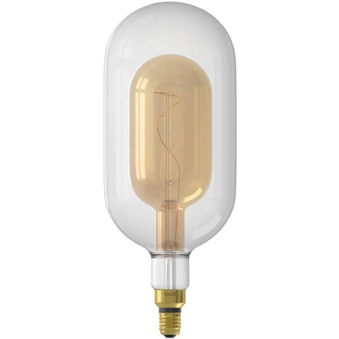 Bombilla LED E27 - CALEX - DECO XXL SUNDSVALL - Filamento espiral simple - 3W - 240 lm - 2200 K - Transparente / Oro blanco cálido 4 Bombilla LED E27 - CALEX - DECO XXL SUNDSVALL - Filamento espiral simple - 3W - 240 lm - 2200 K - Transparente / Oro blanco cálido 4