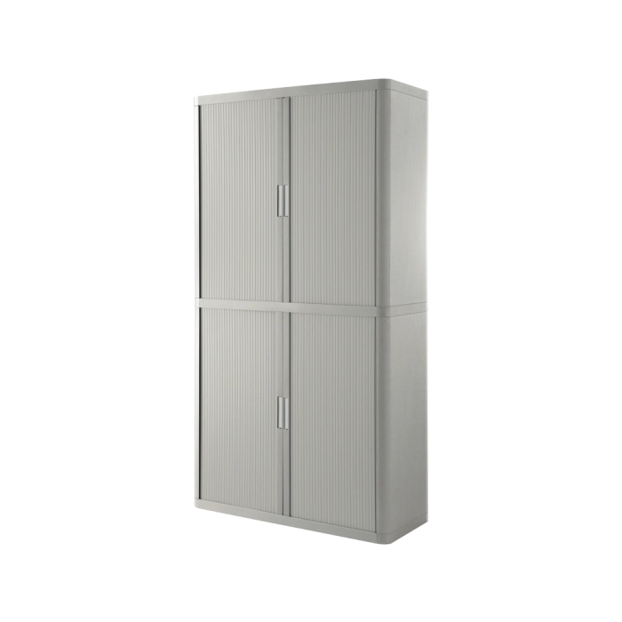 Paperflow Armario Metálico Gris con 4 Puertas Correderas y Cerradura 1110x440x1195 mm 1