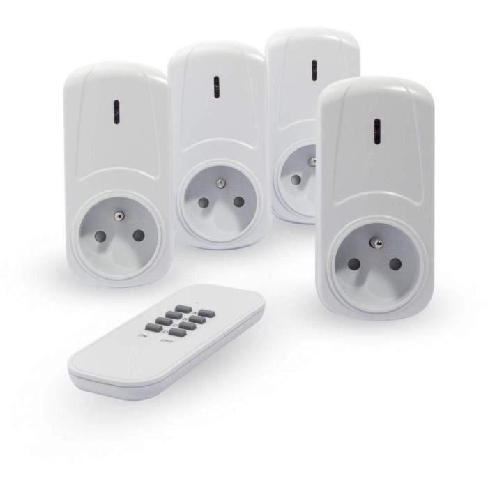 Set de enchufes con control remoto Chacon (4 Unidades) 1 Set de enchufes con control remoto Chacon (4 Unidades) 1