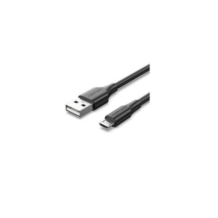 Vention CTIBH Cable USB 2.0 Macho USB-A a MicroUSB, 2 Metros, Negro, 480 Mbps, Carga Hasta 60W