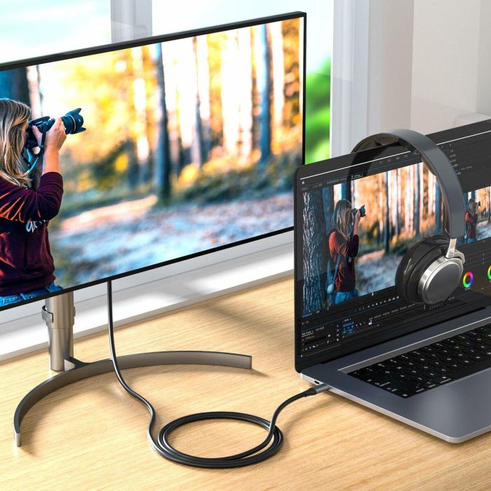 Cable USB-C a HDMI Silver HT LOGAN Negro 3 Cable USB-C a HDMI Silver HT LOGAN Negro 3