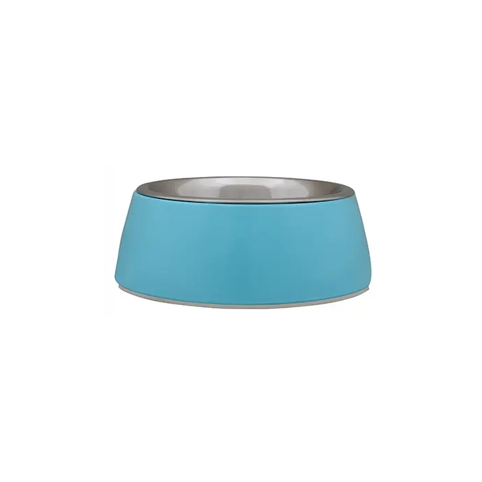 Freedog Bowl de Melamina e Inox Azul M 16 cm - 380 mL