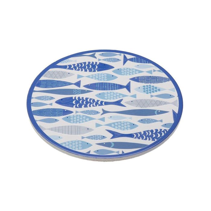 Salvamantel Peces 3D Azules Versa 20x20 cm (4 Unidades)