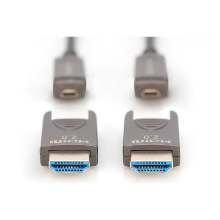 DIGITUS HDMI AOC Hybrid Glasfaserkabel 4K abnehmbar 10m schw 3