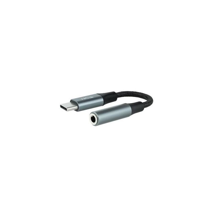 Adaptador USB-C a Jack 3.5 mm NANOCABLE 10.24.1204 11 cm Gris Adaptador USB-C a Jack 3.5 mm NANOCABLE 10.24.1204 11 cm Gris