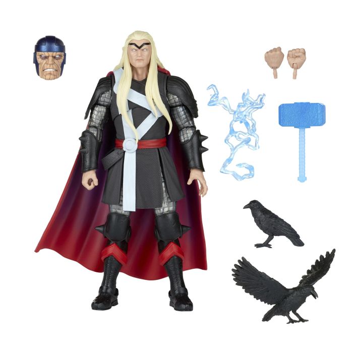 Hasbro Marvel Legends Thor - Figura articulada de 15 cm con accesorios y parte de Build-A-Figure 3