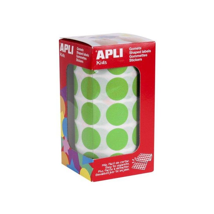 Gomets Apli Rollo 59H Circulo Ø 20 Mm Verde Claro 1.770 Uds 16724