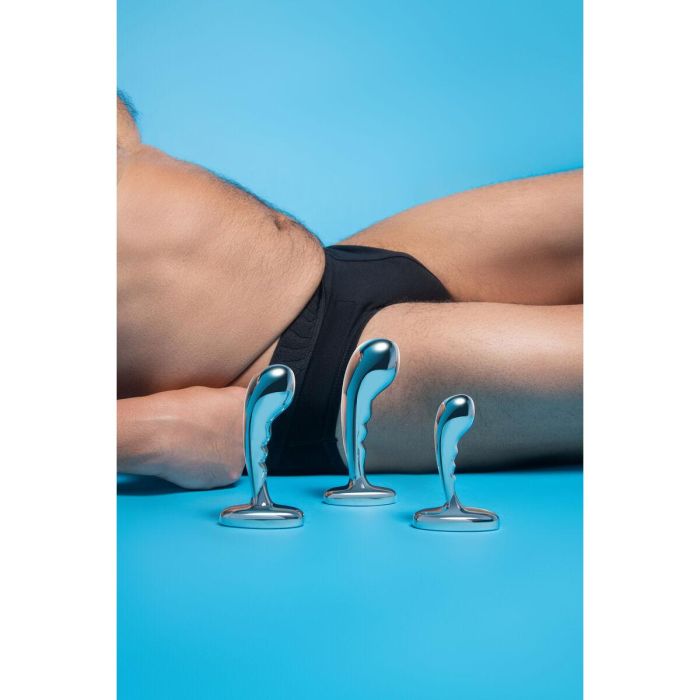 Plug Anal B-Vibe Plateado 12 Plug Anal B-Vibe Plateado 12