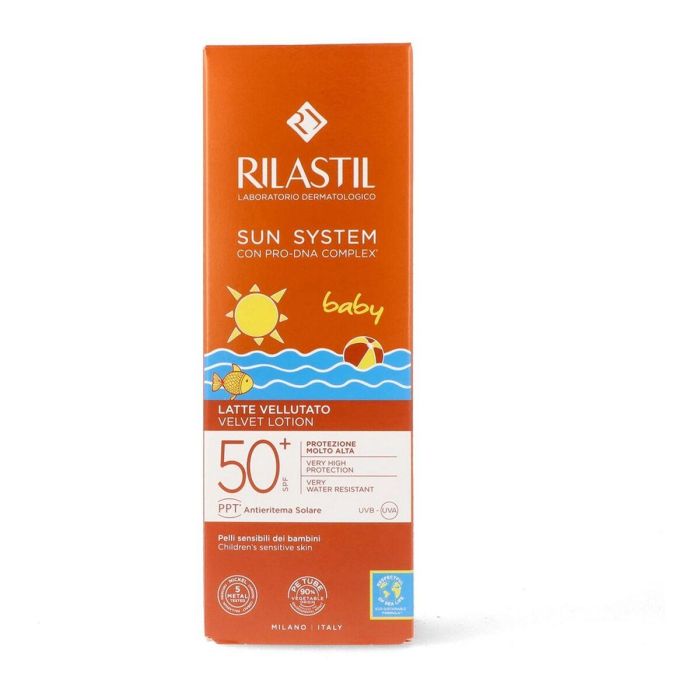 Rilastil SUN SYSTEM SPF50+ BABY Leche Velluto Protector Solar Corporal Infantil Hipoalergénico Piel Sensible 200ml Testado Pediátricamente 2 Rilastil SUN SYSTEM SPF50+ BABY Leche Velluto Protector Solar Corporal Infantil Hipoalergénico Piel Sensible 200ml Testado Pediátricamente 2