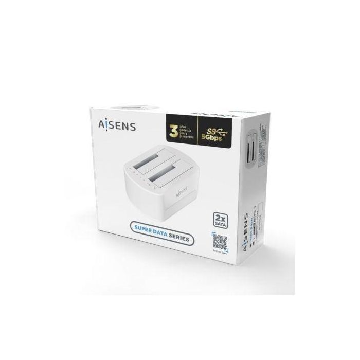 AISENS - ESTACION DE DOCKING DE DOBLE BAHIA ASDS-D02W SATA 2.5/3.5 A USB 3.0/3.1 GEN1, CLONE, BLANCA 4 AISENS - ESTACION DE DOCKING DE DOBLE BAHIA ASDS-D02W SATA 2.5/3.5 A USB 3.0/3.1 GEN1, CLONE, BLANCA 4