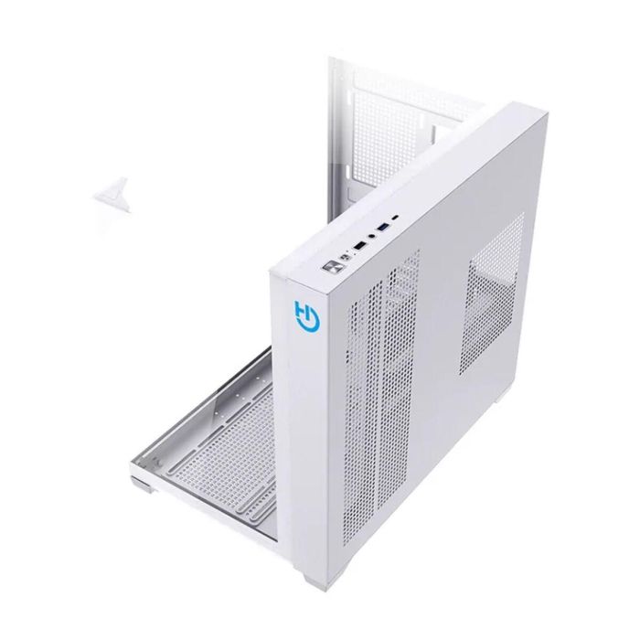 Hiditec SKY Torre PC Gaming ATX Micro ATX ITX Plata Transparente con Ventana Lateral Cristal Templado e Iluminación Multi 5