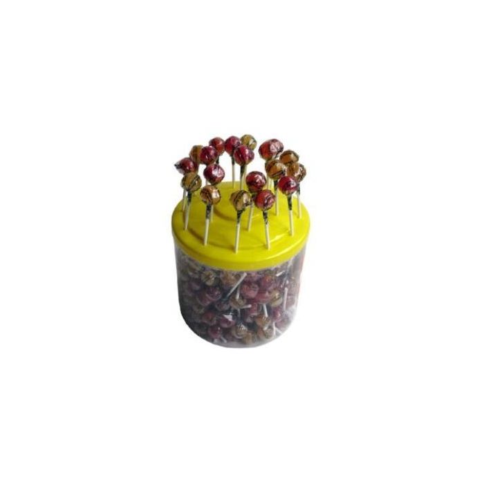 ALTERNATIVA 3 Chupis Caramelo Con Palo Bio, 200 Uds Surtido Mandarina, Limón, Cola, Fresa, Sin Gluten, Colorantes Naturales