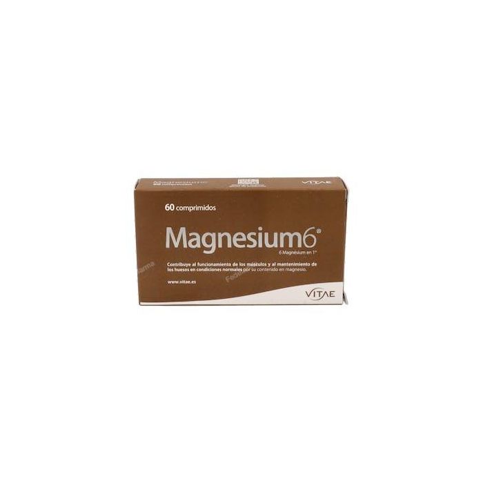 Vitae Magnesium-6 60 Comp. | Magnesio, Vitamina B6 y Taurina para Músculos, Huesos y Energía