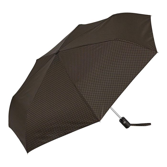 C-Collection Paraguas Mini Plegable Automático 7 Varillas Pongee Ø94cm - Estampado Cuadros, Incluye Funda 2