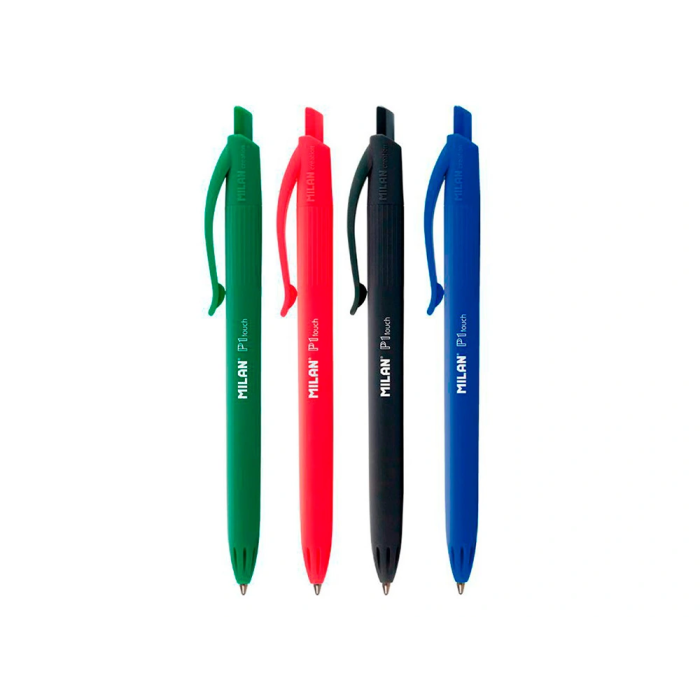 Milan Bolígrafo P1 Retractil Touch 1 mm Blister 5 Unidades Colores Surtidos 2