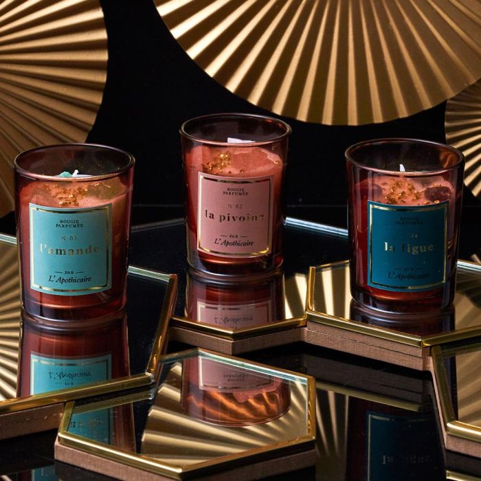 Home Deco Factory Vela Perfumada Piedras Apothicaire altura 6,5 cm 6