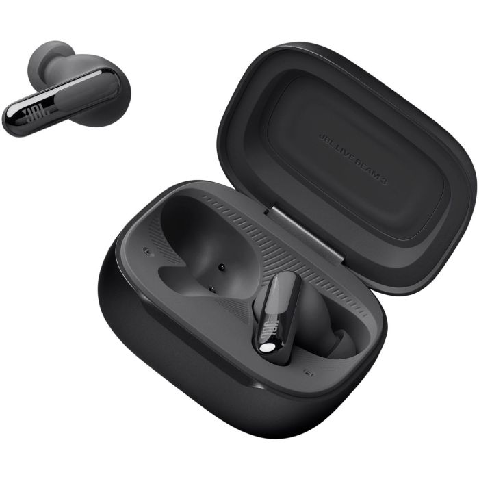 JBL Live Beam 3 - Auriculares Inalámbricos Bluetooth 5.2 Intraaurales, Negro, IP55 Resistente al Agua y Polvo, 24h de Autonomía, Carga Rápida USB-C