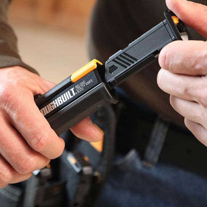 Toughbuilt Cúter recargable con mecanismo de recarga rápida, 5+5 hojas, modelo TB-H4S2-03 11 Toughbuilt Cúter recargable con mecanismo de recarga rápida, 5+5 hojas, modelo TB-H4S2-03 11