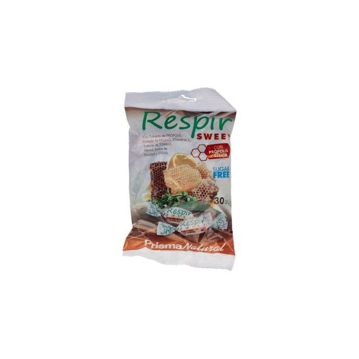 PRISMA NATURAL Respir Sweets Caramelos Eucalipto, Propóleo y Tomillo con Vitamina C para el Sistema Inmune, 30 unidades