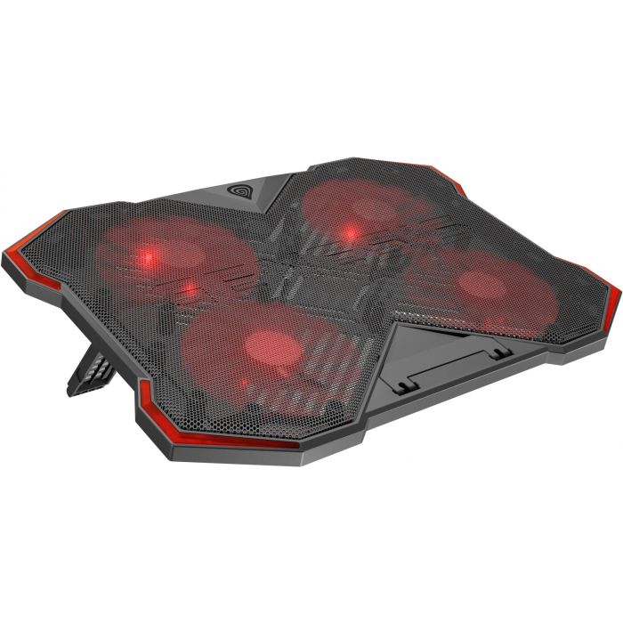 GENESIS Oxid 260 Base Refrigeradora para portátiles hasta 17.3" con 4 ventiladores, 8 Ángulos Ajustables, Gaming Negro/Rojo 6 GENESIS Oxid 260 Base Refrigeradora para portátiles hasta 17.3" con 4 ventiladores, 8 Ángulos Ajustables, Gaming Negro/Rojo 6