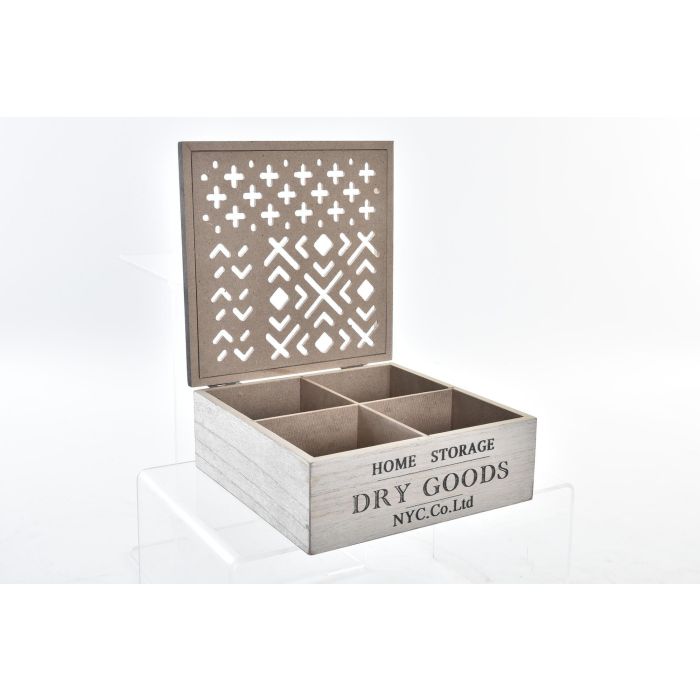 DKD Home Decor Caja Árabe Decorativa de Madera Marrón y Negro 16x16x6 cm (Pack 2 Unidades) 2 DKD Home Decor Caja Árabe Decorativa de Madera Marrón y Negro 16x16x6 cm (Pack 2 Unidades) 2