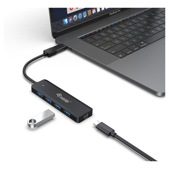 EQUIP HUB USB LIFE A 4 PUERTOS USB 3.2 INCLUYE ADAPTADOR USB-C 2