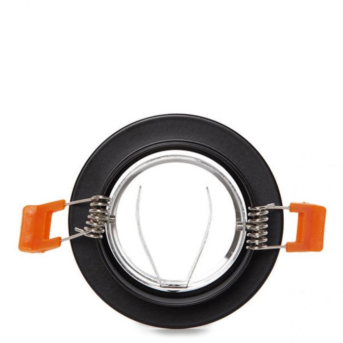 Aro Foco Downlight Circular GU10 Ø84Mm - Negro 2 Aro Foco Downlight Circular GU10 Ø84Mm - Negro 2
