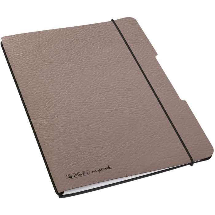 Herlitz Notizheft flex A6 40 Bl. Lederoptik FSC Mix taupe 4