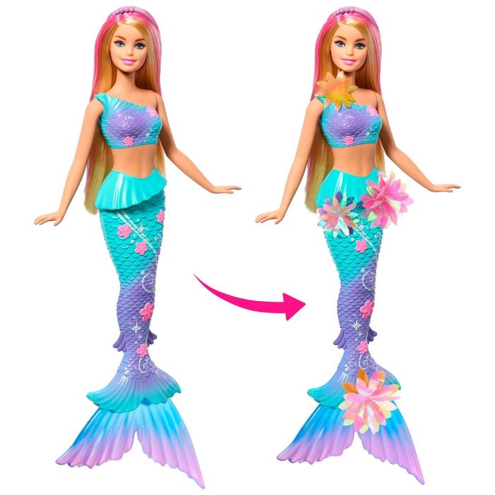 Muñeca Barbie Sirena Florece Rubia Jdm72 Mattel 1 Muñeca Barbie Sirena Florece Rubia Jdm72 Mattel 1
