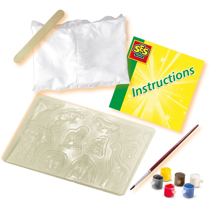 Ses Creative Kit de Moldura y Pintura de Animales de Yeso con Moldes para Crear tu Propio Zoo 1 Ses Creative Kit de Moldura y Pintura de Animales de Yeso con Moldes para Crear tu Propio Zoo 1