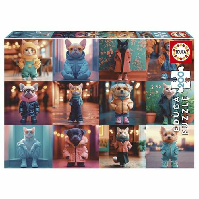 Puzzle 200 piezas animales de moda 3 Puzzle 200 piezas animales de moda 3