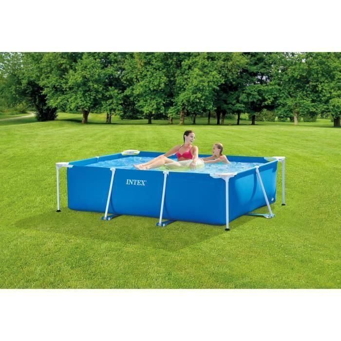 Intex 28270 Piscina Desmontable Rectangular Metal Frame 220x150x60 cm, 1662L, Lona PVC-Poliéster con Hydro Aeration Technology 1 Intex 28270 Piscina Desmontable Rectangular Metal Frame 220x150x60 cm, 1662L, Lona PVC-Poliéster con Hydro Aeration Technology 1