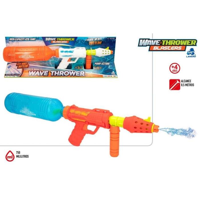 Pistola agua wave thrower blaster alcance 8.5 metros 2 mod sdos - modelos surtidos 3 Pistola agua wave thrower blaster alcance 8.5 metros 2 mod sdos - modelos surtidos 3