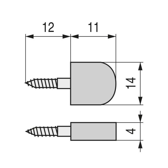HERRAJES FAB.NACIONAL Soporte Estante Pequeño Con Tornillo Blanco 100 Unidades 1