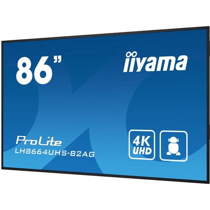 iiyama 86" 3840x2160, UHD IPS DLED panel, Haze 25% 500cd/m², Landscape and Portrait 5 iiyama 86" 3840x2160, UHD IPS DLED panel, Haze 25% 500cd/m², Landscape and Portrait 5