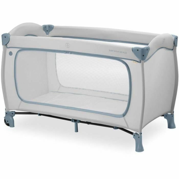 HAUCK SLEEP N PLAY GO PLUS Cuna de viaje plegable con ruedas, 60 x 120 cm, desde el nacimiento, Azul polvoriento