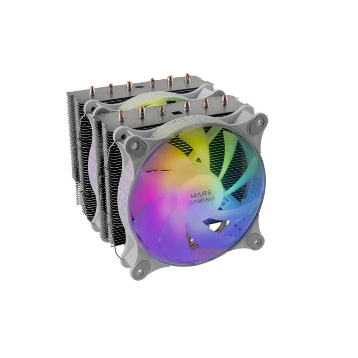 Mars Gaming Disipador CPU MCPU-XTW ARGB Doble Torre TDP 300W 12cm Blanco