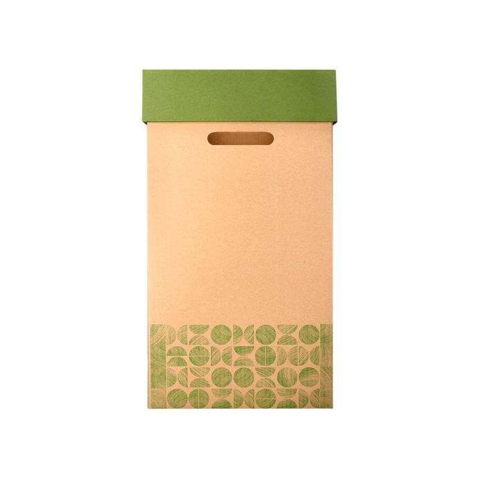 Contenedor Papelera Reciclaje Liderpapel Ecouse Carton 100% Reciclado Y Reciclable 70 Litros 450x350x650 mm 4