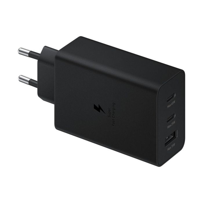 Samsung EP-T6530NBEGEU Cargador de Pared 65W Triple Puerto para Carga Rápida con 2x USB-C y 1x USB-A Negro 58