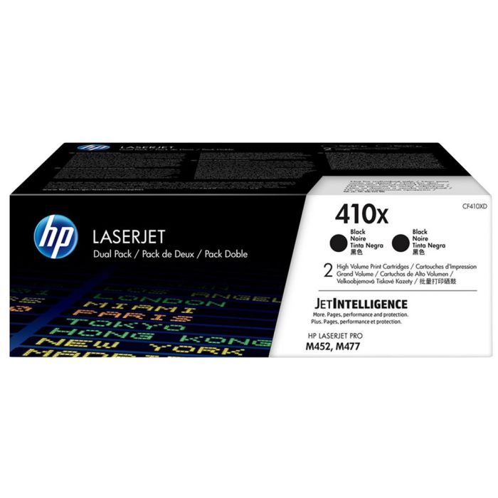 Tóner Original HP nº410X XL Alta Capacidad Multipack/ 2x Negro 1